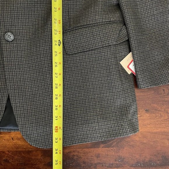 NWT Vintage Hardwick 3 Button Blazer Men’s Gray Brown Wool Blend‎ 44 Long Madmen - Picture 11 of 12